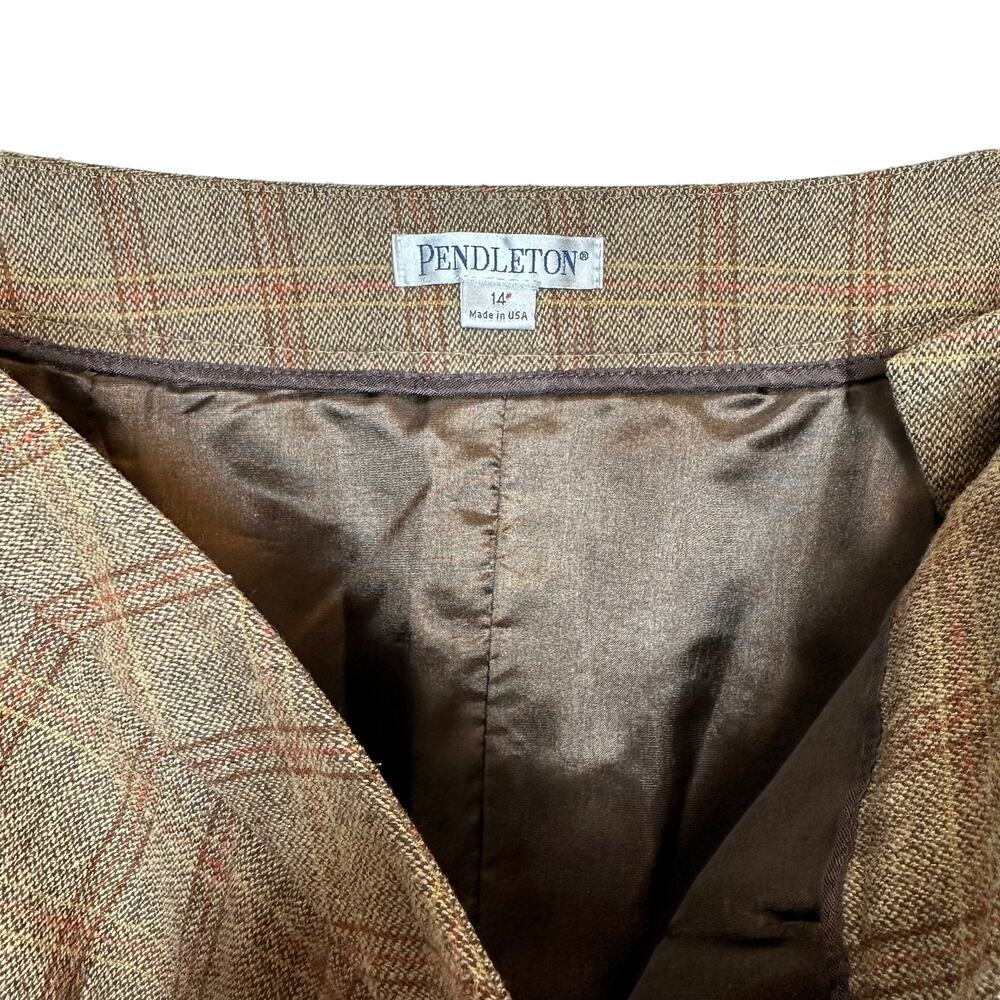 Pendleton Virgin Wool Tiny Houndstooth Plaid Knee… - image 4